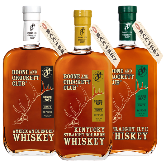 Boone and Crockett Club Whiskey Variety Pack - three bottle lineup